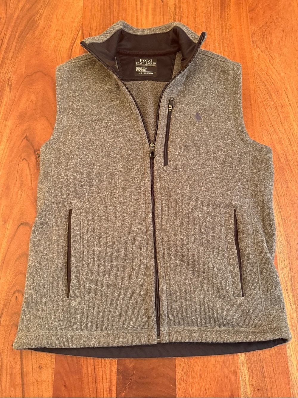 Polo by Ralph Lauren Gray Zip Up Vest - Small